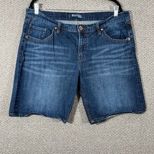 Bootheel By Cheryl Crow Boyfriend Shorts Womens 34/14‎ Blue Dark Wash Denim